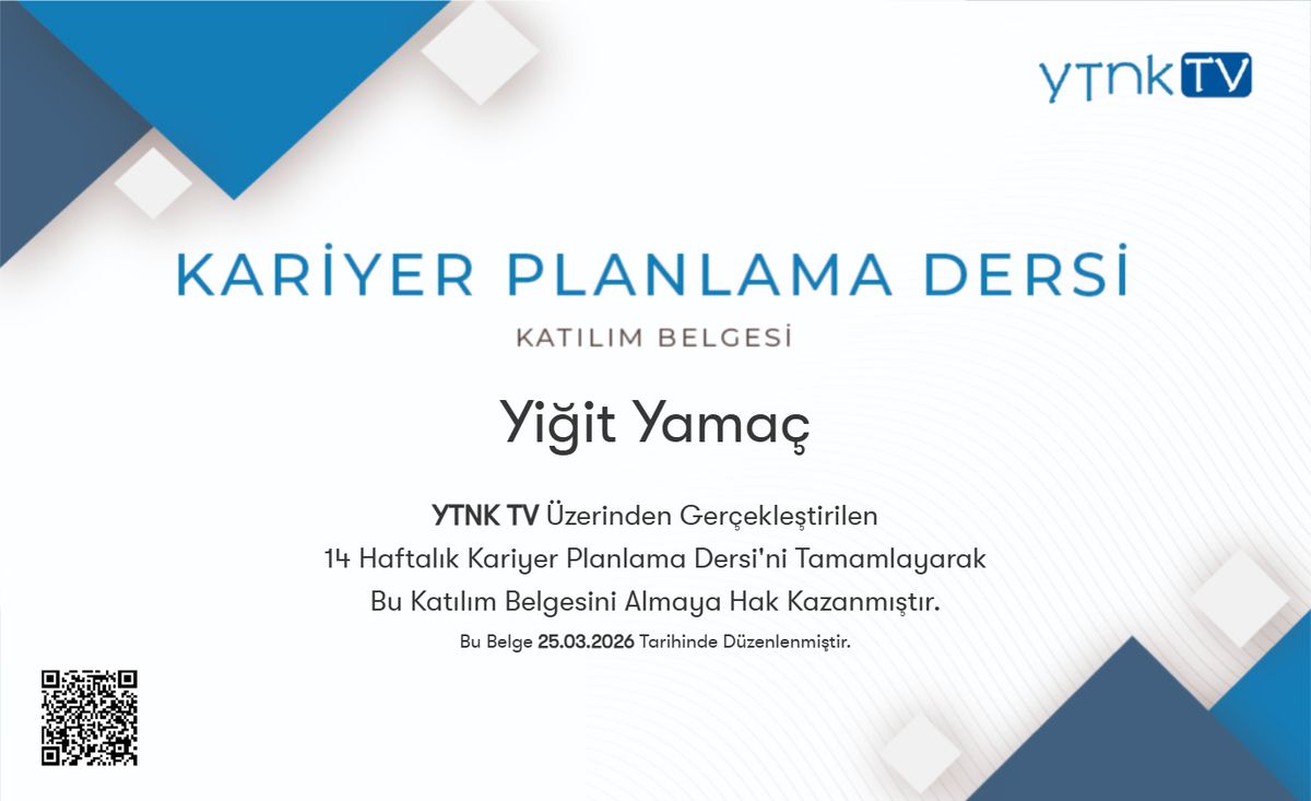 Kariyer Planlama Dersi